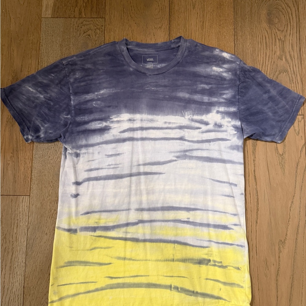 Vans Men's Short Sleeve Blue and Yellow Tee